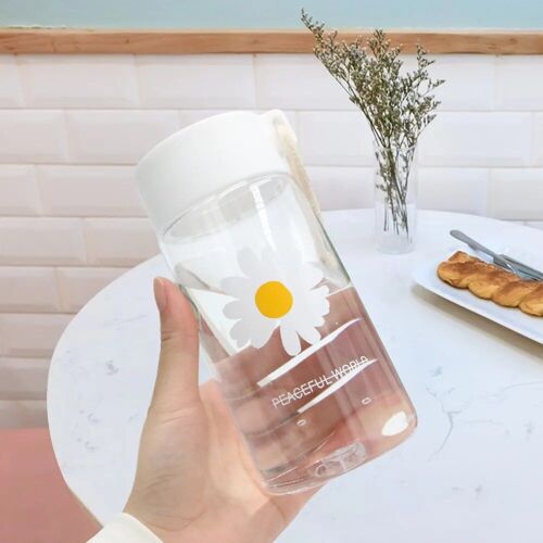 500ml - Transparent-01 - Petite Bouteille D'eau En Plastique Transparent Hi Pour Les Filles, Bouteille D'eau Créative Conviviale Rée, Clics Kawaii, Tasse À Thé De Voyage Portable, 500ml