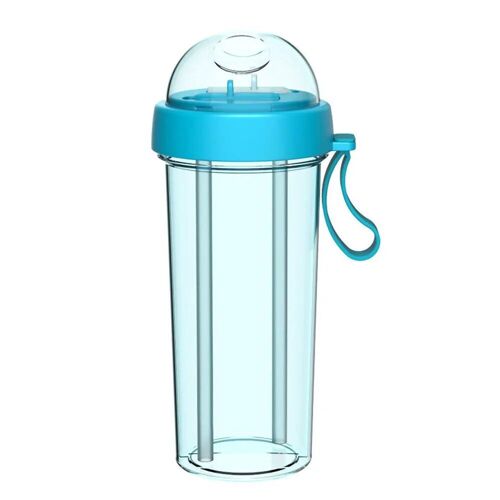 Other - 600 Ml-Vert - Bouteille D'eau Portable À Double Paille Pour Couple, Cadeau Pour Ami, Grande Capacité