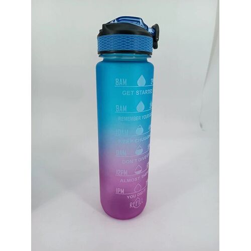 1l - 1pcs Bleu - Bouteille D'eau De Sport De Motivation Étanche, Carafes De Fitness Pour La Cuisine, Boisson Hi, Voyage En Plein Air