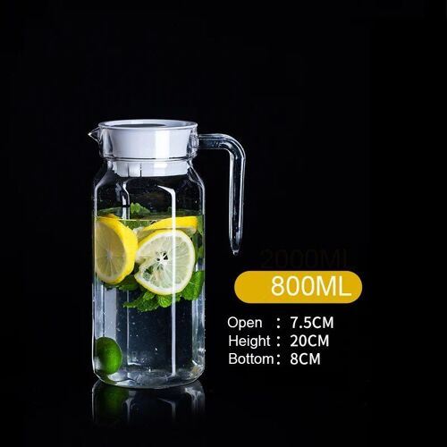 800 Ml 6 - Grande Bouilloire En Plastique Résistante À La Chaleur, Pichet Sûr Pour Cuisinière, Thé Chaud Et Glacé, Eau, Jus, Boisson