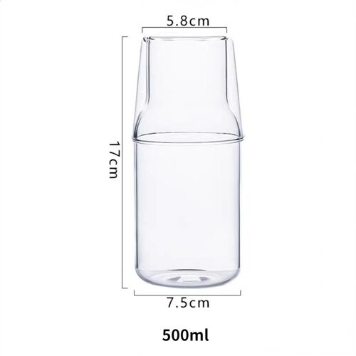 Ensemble Transparent - Théière En Verre Borosilicate Pour Une Personne, Couleur, Petite Capacité, Tasse De Lait Créative, Pot D'eau Froide Simple