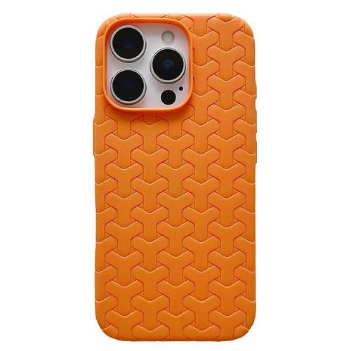 Pour Iphone 16 Pro Case Housse De Téléphone En Tpu Texturée Anti-Chute En Forme De Y - Orange