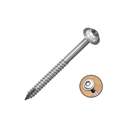 Vis à tête cylindrique avec rondelle 51 mm - T20 - 50 pcs