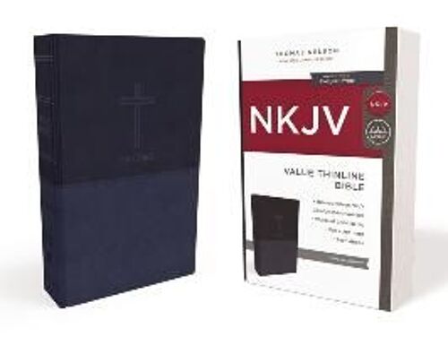 Nkjv, Value Thinline Bible, Standard Print, Imitation Leather, Blue, Red Letter Edition