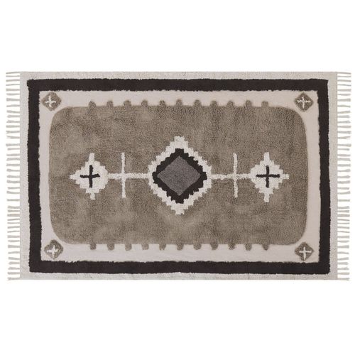 Tapis En Coton Beige 140 X 200 Cm Geyve