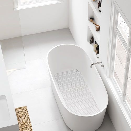 Tapis baignoire caoutchouc a ventouses 86x33cm