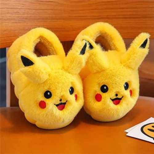 Chaussons Pokemon, Pantoufles Mignon, Chaussons Intérieur Confort, Peluche, Pantoufle En Velours Pour Hiver, Garde-Chaud T24