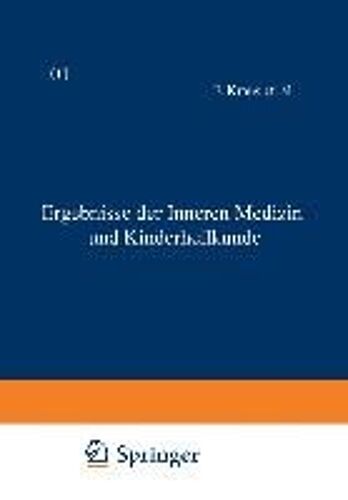 Ergebnisse Der Inneren Medizin Und Kinderheilkunde