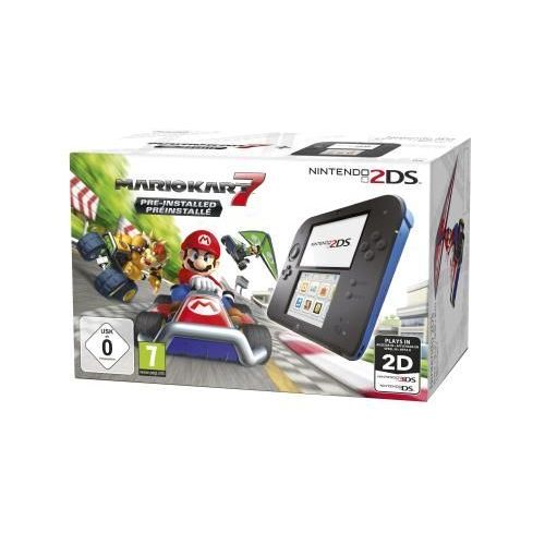 Nintendo 2ds Mario Kart 7 Noir, Bleu