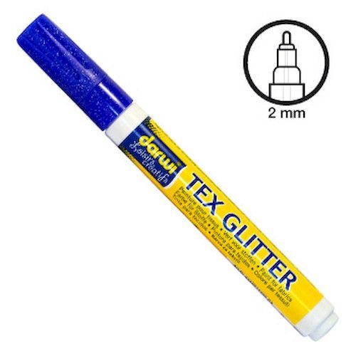 Feutre Peinture Pour Tissu Bleu Pailleté