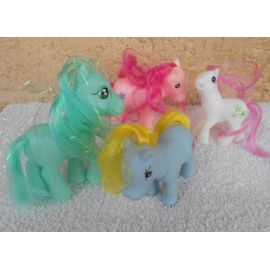 Lot 4 Petit Poney - Différentes Tailles Et Couleurs - Semi-Rigide