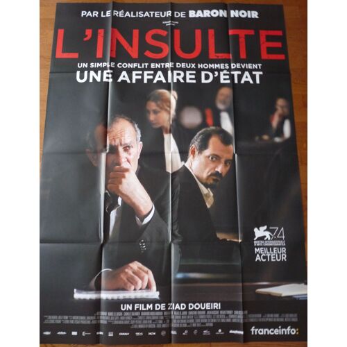 L¿Insulte De Ziad Doueiri Avec Adel Karam, Kamel El Basha... - Affiche Originale De Cinéma Format 120 Cm X 160 Cm