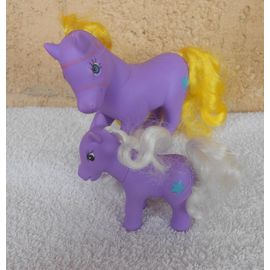 Lot 2 Petit Poney - Violet - 1 Petit Et 1 Moyen - Semi-Rigide