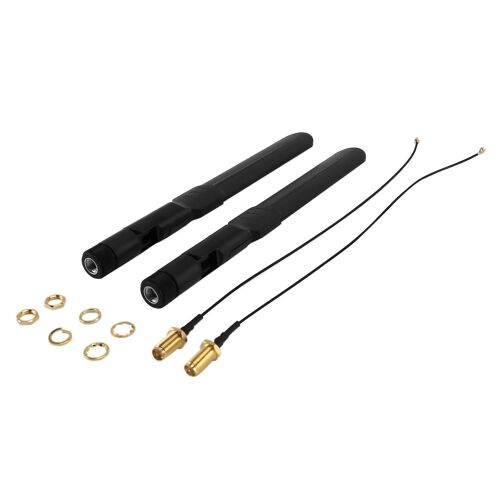 Dual Band Wifi 2.4ghz 5ghz 5.8ghz 8dbi Rp-sma Antenne mâle & 20cm 8 pouces U.fl To Rp-sma Female Pigtail Cable 2-pack