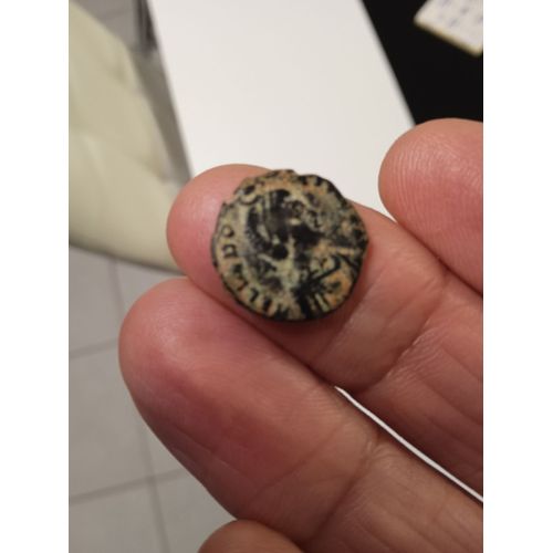 Pièce Romaine Eudoxia Arcadius Femme 400 Après Jc Pièce De Monnaie Romaine Antique Authentique Croix Main De Dieu I67532- Certificat D'authenticité-