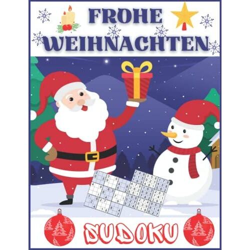 Frohe Weihnachten Sudoku: Das Beste Sudoku Für Schlaue Kinder Smart Sudoku Für Kinder (German Edition)