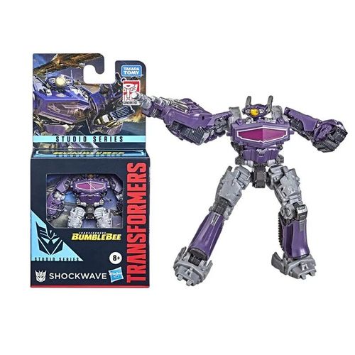 9cm - Onde de choc - Hasbro Transformers Toys Movie Studio Series Core Wave Transformers: 9cm Rumble Ravage Shockwave Action Figure Collection Collection
