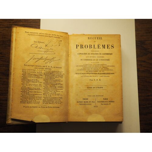 Recueil De Problèmes - Livre De L'élève