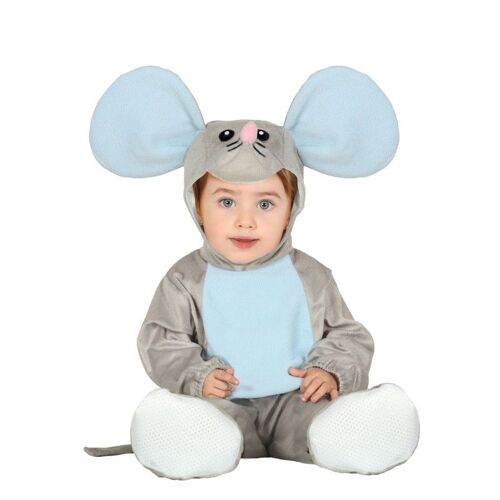 Déguisement Combinaison Avec Capuche Souris Grise Bébé - Taille: 18 - 24 Mois (89 - 93cm)