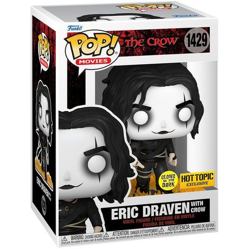 Figurine Funko Pop - The Crow N°1429 - Eric Draven Avec Corbeau - Glow In The Dark (73747)