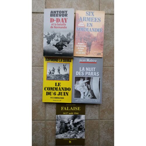Lot De 5 Livres Sur La Bataille De Normandie Juin À Août 1944