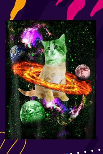 Day Planner | Kitten In Space Galaxy Stars Plants Space Cat