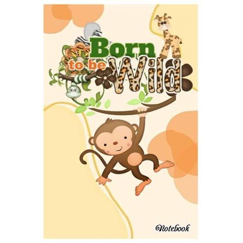Notebook - The Animal Mini Journal Notebook For Baby, Notebook For Kid 339: Zoo Animals 86_ 6in X 9in X 114 Pages White Paper Blank Journal With Black Cover Perfect Size