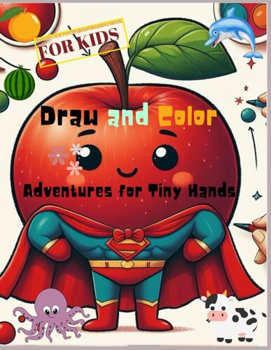 Draw And Color: Advancers For Tiny Hands : Engaging Activity Coloring Book With Simple Steps To Master Drawing Adorable Creations - Easy Step-By-Step Guide For Young Artists.