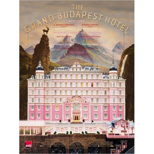 The Grand Budapest Hotel - Véritable Affiche De Cinéma Roulée - Format 40x60 Cm - De Wes Anderson Avec Ralph Fiennes, F. Murray Abraham, Mathieu Amalric, Adrien Brody, Harvey Keitel, Jude Law - 2014