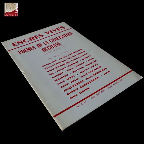 Encres Vives Poèmes De La Civilisation Occitane N°62-63 Hiver 1967-1968