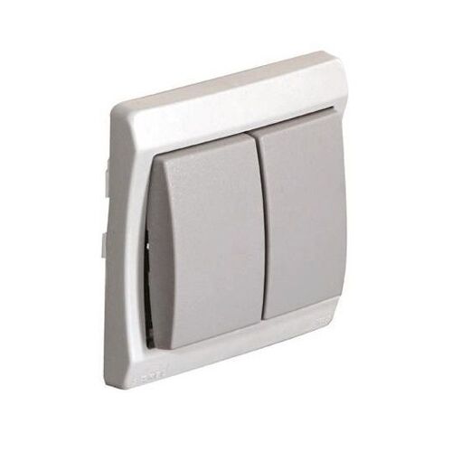 Sarel 34012 Double Va-et-Vient 10A 250V Complet IP44 IK08 Gris