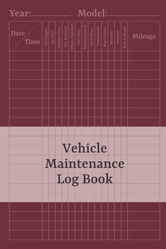 Vehicle Maintenance Log Book: Simple Vehicle Repair | Maintenance Book | Car Repair Journal | Auto Log Book