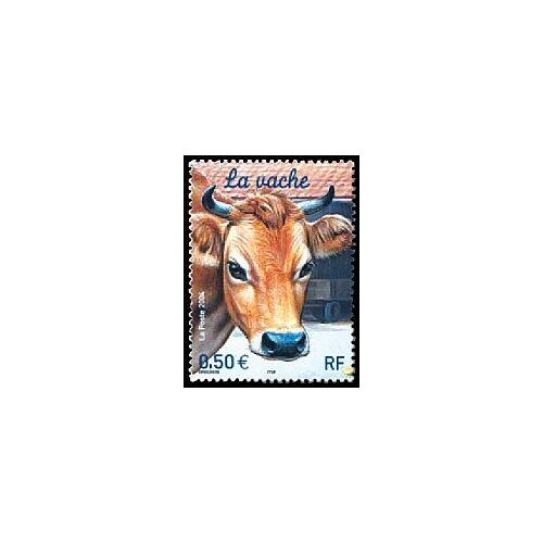 Timbre Les Animaux De La Ferme La Vache (Emission De 2004)
