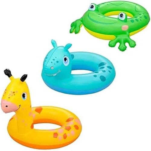 Bouée Pour Enfants - Bestway - Lil' Pal - 64 Cm X 61 Cm X 19,5 Cm - Vert - Bleu - Jaune