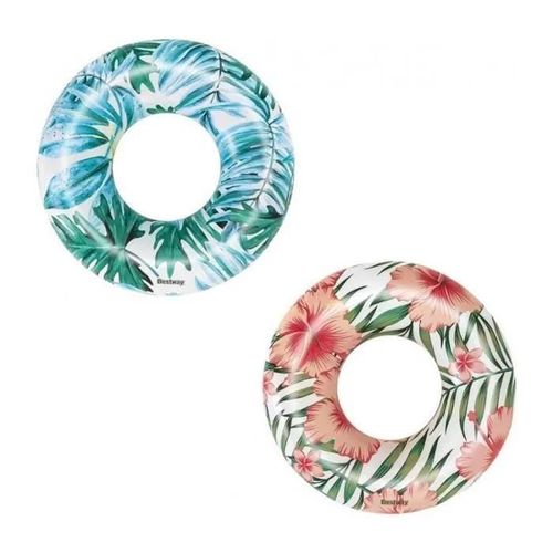 Bouée Gonflable Style Tropical - Bestway - Tropical Palms - Diamètre 119 Cm - Pour Enfant - Garantie 2 Ans