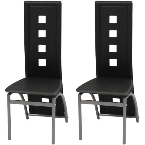 Chaises De Salle ? Manger 2 Pcs Noir Similicuir