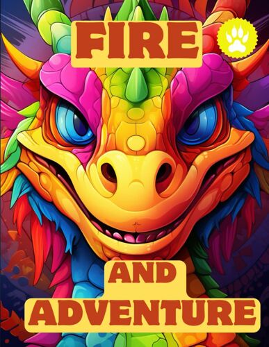 Fire And Adventure: Beautiful Dragons Coloring Book For Teens And Adults