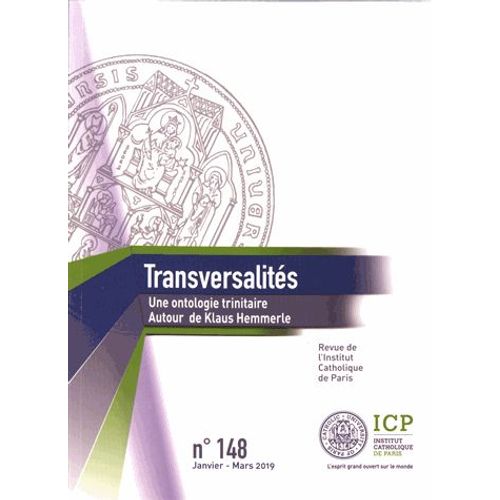 Transversalités N° 148, Janvier-Février 2019 - Une Ontologie Trinitaire - Autour De Klaus Hemmerle