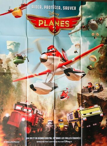 Planes 2 / Walt Disney - Affiche Originale De Cinéma - Format 120x160 Cm - Un Film De Bobs Gannaway Avec Les Voix De Dane Cook, Julie Bowen, Ed Harris, Deux - Année 2014