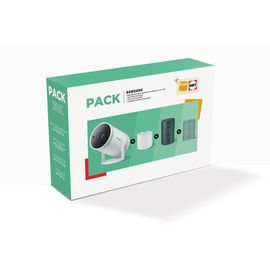 Pack Vidéoprojecteur nomade Samsung The Freestyle 2ème Gén. + batterie portable + étui protecteur + coque souple verte
