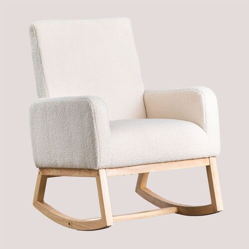 Pack de 2 fauteuils à bascule rembourrés Abigray