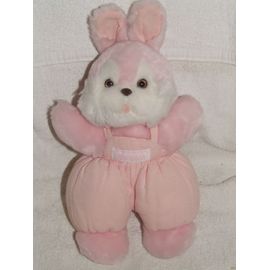 Lapin Nounours Rose Nid D'abeille Grelot
