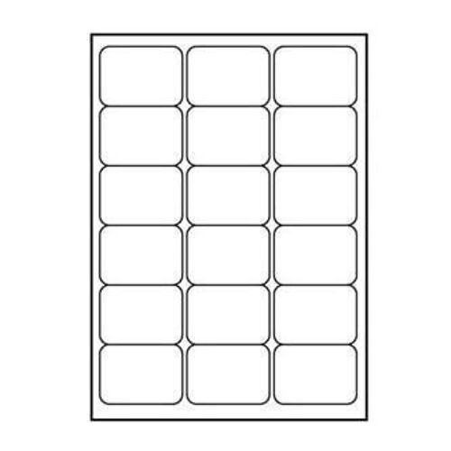 Etiquettes 68 X 47 Mm A4 Blanc Mat 18 Etiquettes 140g/M2 Lot De 10 Pièces Jet D'
