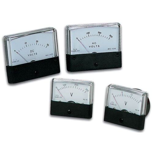 Voltmetre analogique de tableau 50V cc / 70 x 60mm
