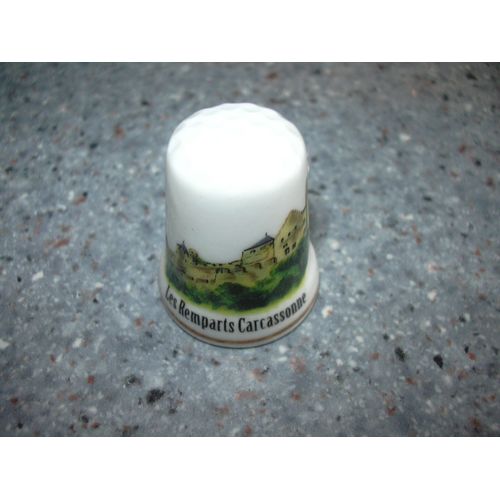 Dé À Coudre En Porcelaine "Les Remparts Carcassone