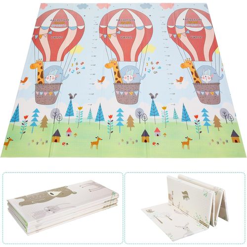 Tapis De Jeux Bébé, 200x 180 Cm X 1 Cm, Xxl,Tapis Sol Enfant, Pliable, Non Toxique, Tapis Jeu Enfant Sans Odeur, Tapis Sol Bebe En Mousse Xpe, Antidérapant, Imperméable Des Deux Côtés