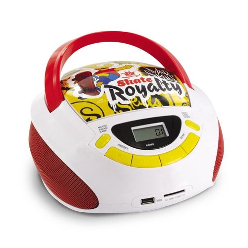Radio CD Bart Skate Royalty - The Simpsons - jaune et blanc