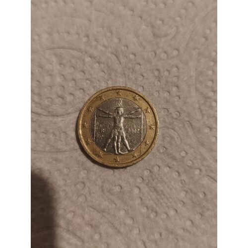 Pièce 1 Euro Léonard De Vinci 2002 Italie