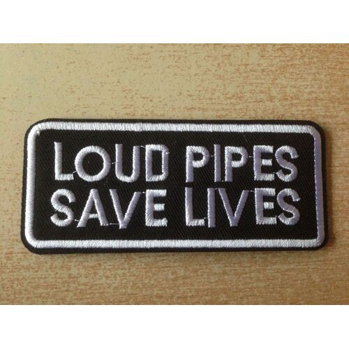 Écusson Brodé Harley Loud Pipes Save Lives