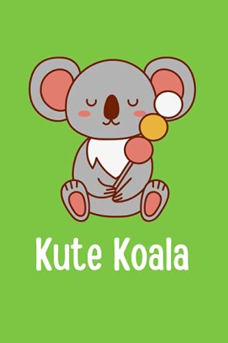 Kute Koala: Journal 6" X 9" Wide Ruled Lined Notebook. Gloss Finish.
